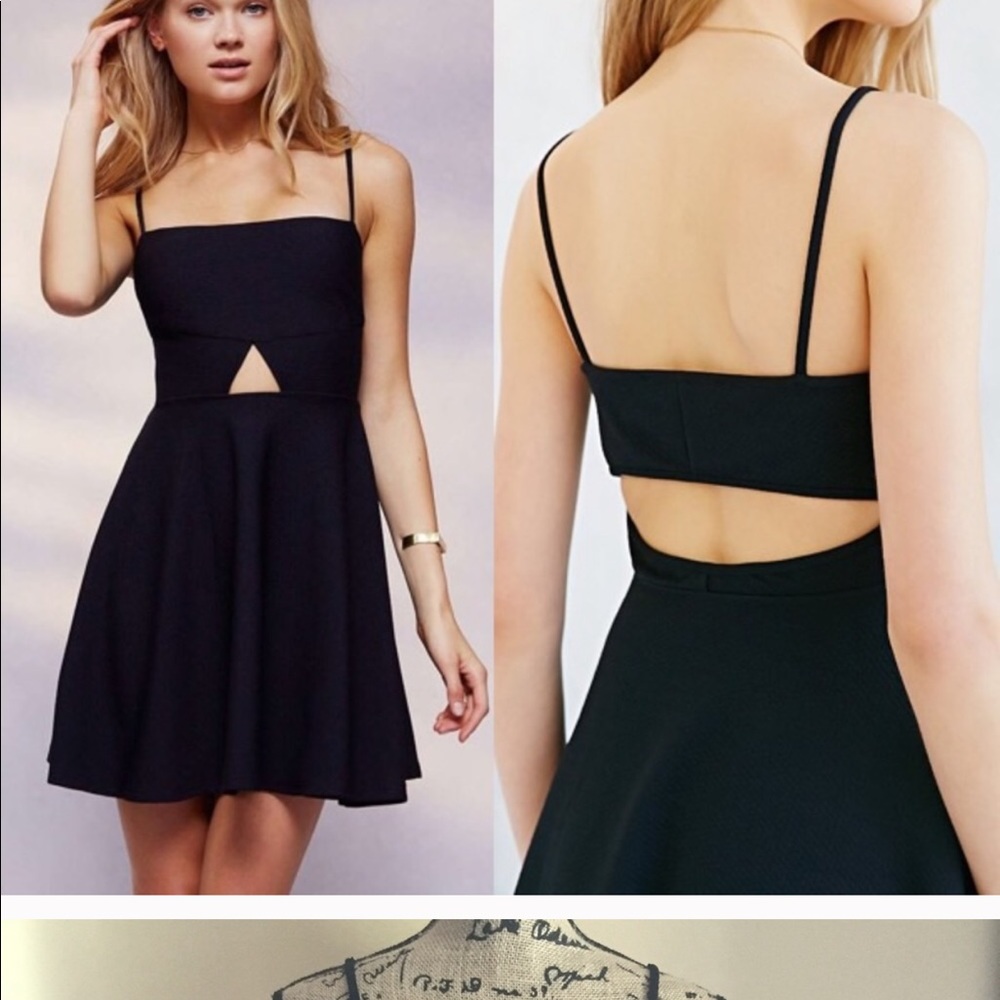 Oh My Love by Urban Outfitters Black Cutout Dress
